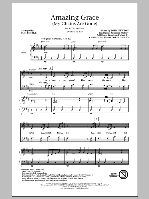 Amazing Grace (My Chains Are Gone)