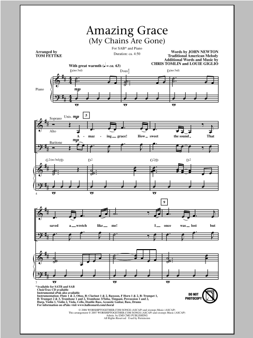 Amazing Grace (My Chains Are Gone)