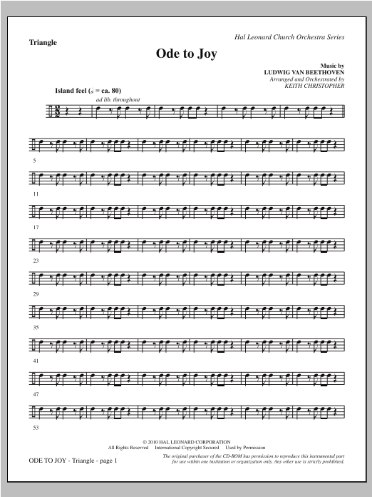 Ode To Joy (Does Not Match SATB 08752035) – Triangle Ode To Joy (Does Not Match SATB 08752035) – Triangle