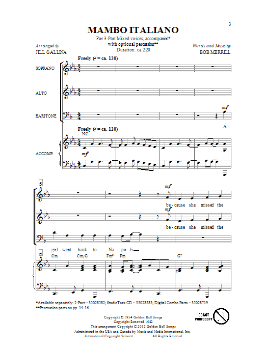 Mambo Italiano (arr. Jill Gallina)