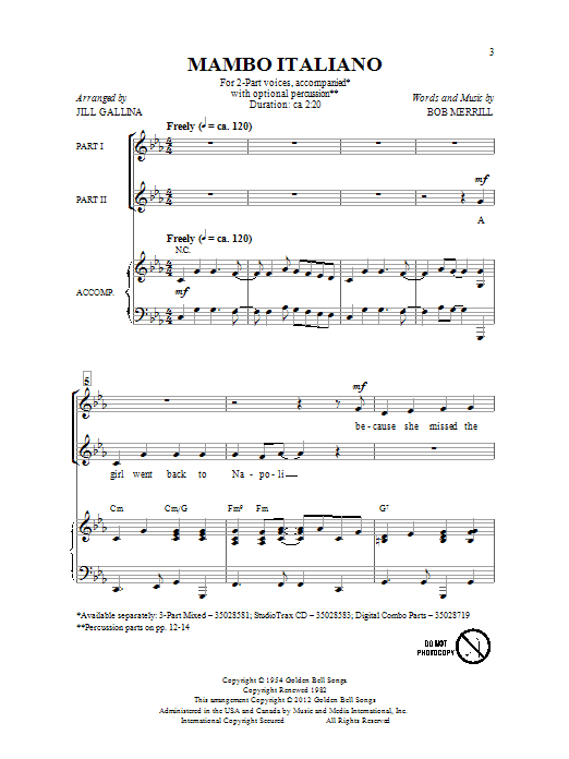 Mambo Italiano (arr. Jill Gallina)
