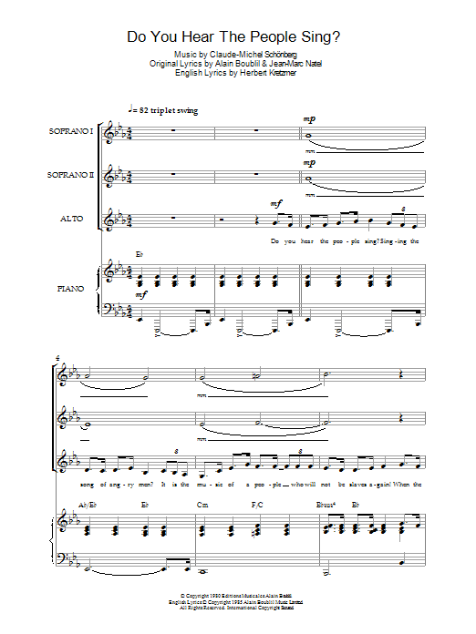 Do You Hear The People Sing? (from Les Miserables) Do You Hear The People Sing? (from Les Miserables)