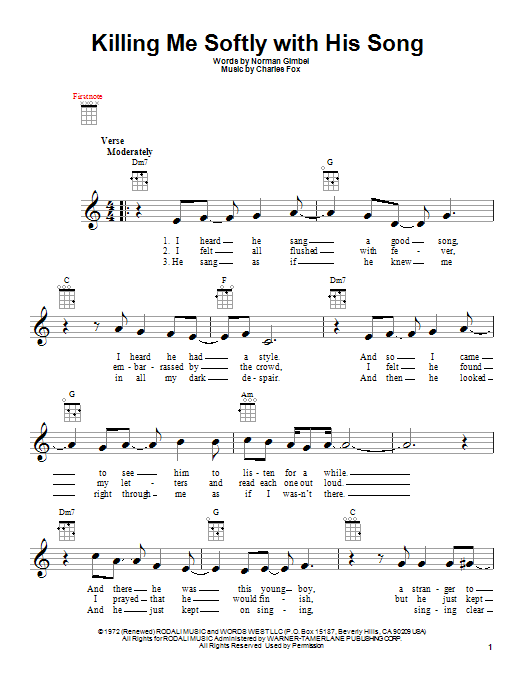 Killing Me Softly With His Song