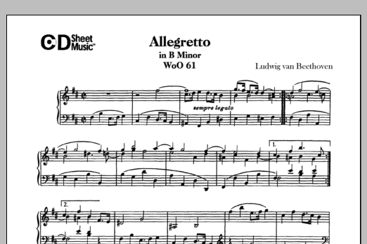 Allegretto In B Minor, Woo 61 Allegretto In B Minor, Woo 61