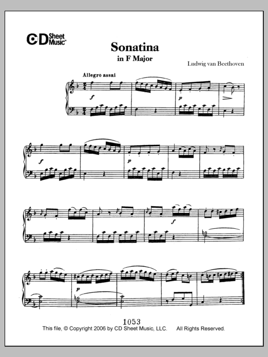 Sonatina In F Major Sonatina In F Major