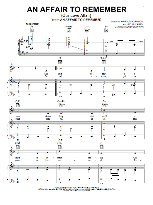 An Affair To Remember (Our Love Affair) An Affair To Remember (Our Love Affair)
