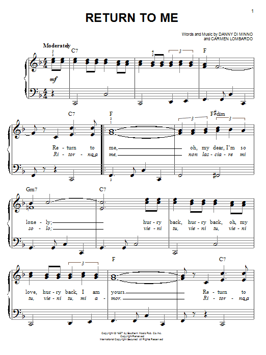Return To Me Return To Me