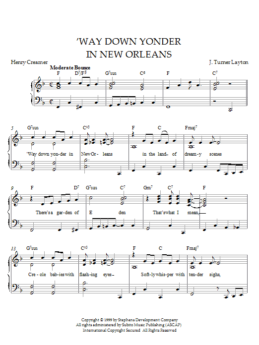 ‘Way Down Yonder In New Orleans ‘Way Down Yonder In New Orleans