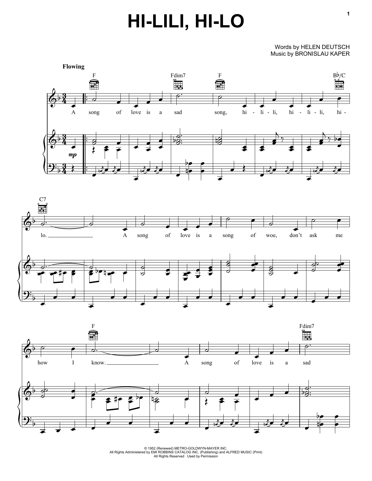 Hi-lili, Hi-lo Hi-lili, Hi-lo