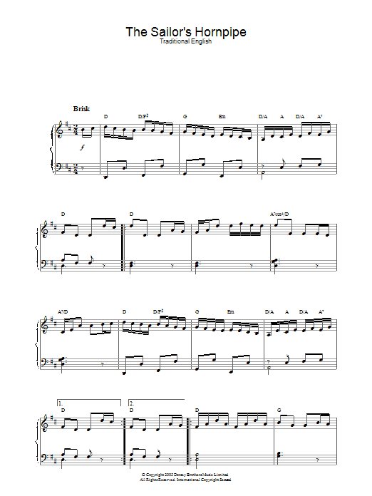 The Sailor’s Hornpipe The Sailor’s Hornpipe