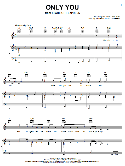 Only You (from Starlight Express) Only You (from Starlight Express)