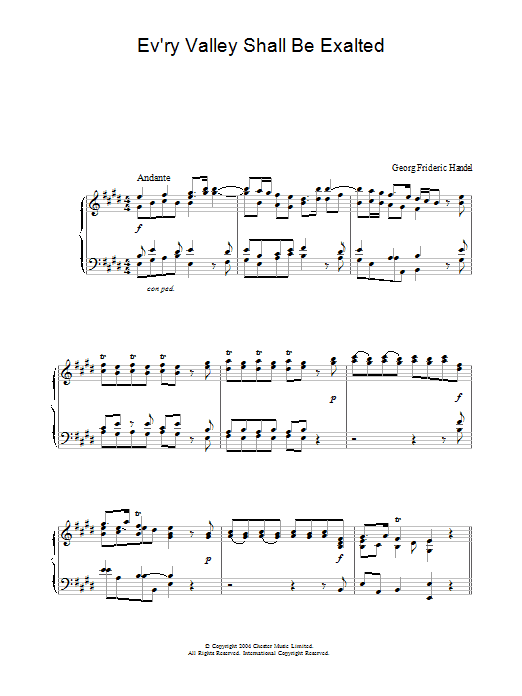 Ev’ry Valley Shall Be Exalted Ev’ry Valley Shall Be Exalted