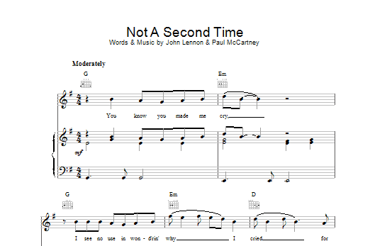 Not A Second Time Not A Second Time