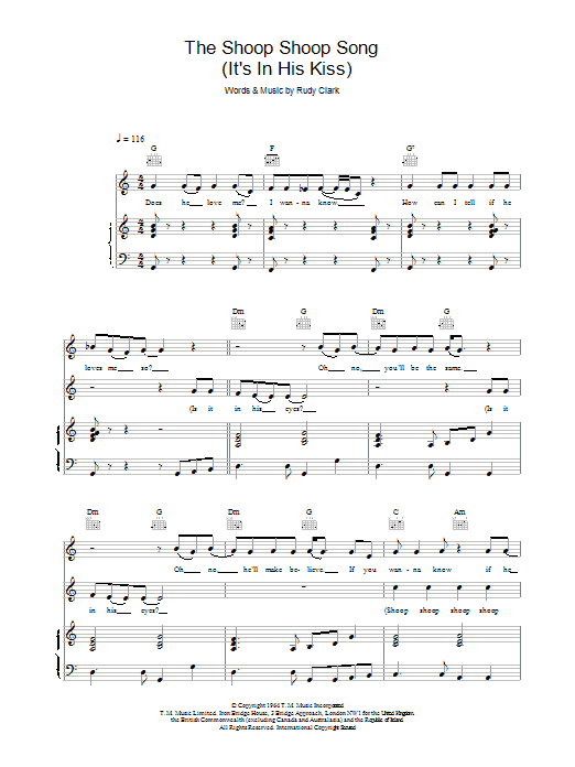 The Shoop Shoop Song (It’s In His Kiss) The Shoop Shoop Song (It’s In His Kiss)