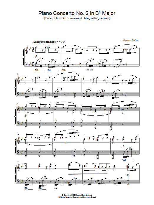 Piano Concerto No. 2 in Bb Major (Excerpt from 4th movement: Allegretto grazioso) Piano Concerto No. 2 in Bb Major (Excerpt from 4th movement: Allegretto grazioso)