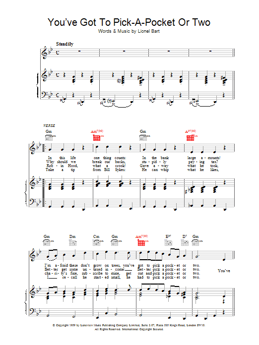 You’ve Got To Pick-A-Pocket Or Two You’ve Got To Pick-A-Pocket Or Two