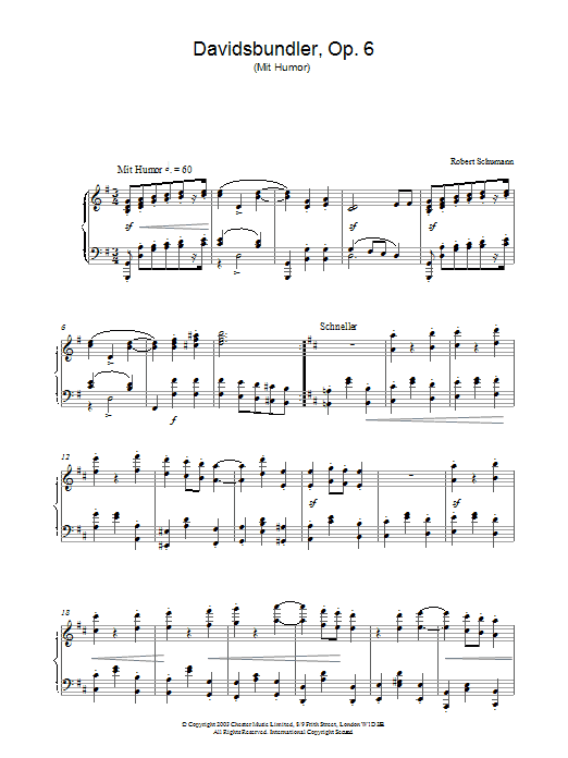 Davidsbundler, Op. 6 (Mit Humor) Davidsbundler, Op. 6 (Mit Humor)