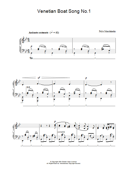 Venetian Boat Song No.1 Venetian Boat Song No.1