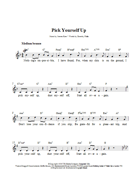 Pick Yourself Up Pick Yourself Up