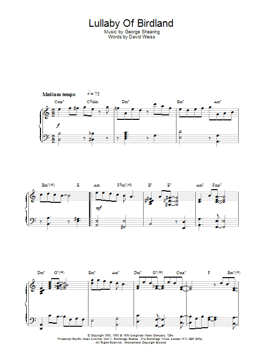 Lullaby Of Birdland Lullaby Of Birdland