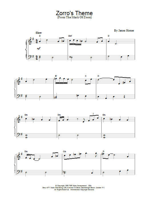 Zorro’s Theme Zorro’s Theme