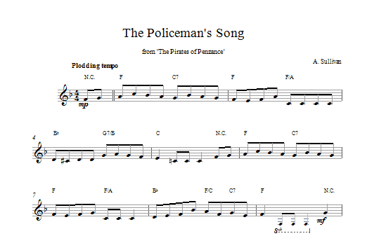 Policeman’s Song From The Pirates Of Penzance Policeman’s Song From The Pirates Of Penzance