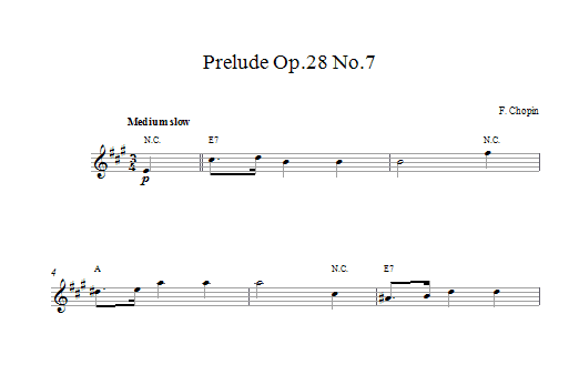 Prelude In A Major, Op. 28, No. 7 Prelude In A Major, Op. 28, No. 7