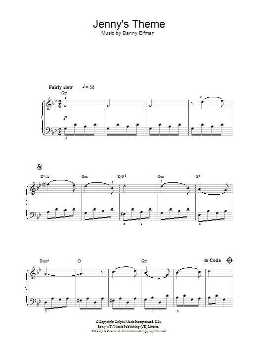Jenny’s Theme (from Big Fish) Jenny’s Theme (from Big Fish)