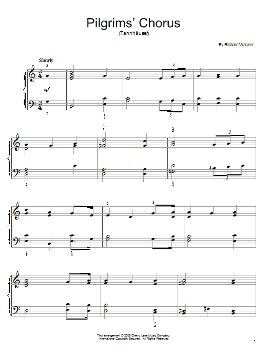 Pilgrims’ Chorus Pilgrims’ Chorus
