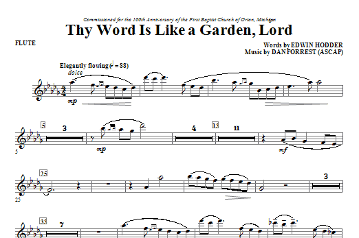 Thy Word Is Like A Garden, Lord – Flute Thy Word Is Like A Garden, Lord – Flute