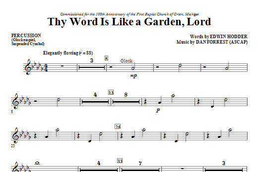 Thy Word Is Like A Garden, Lord – Percussion Thy Word Is Like A Garden, Lord – Percussion