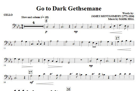 Go To Dark Gethsemane – Cello Go To Dark Gethsemane – Cello