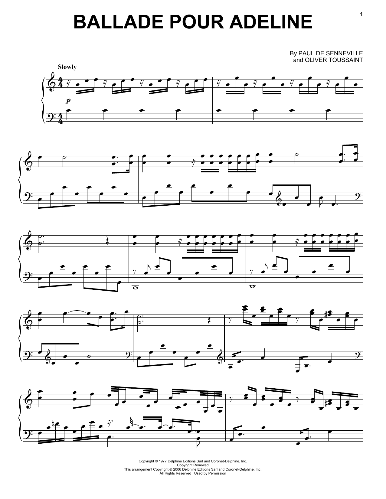 Ballade Pour Adeline Ballade Pour Adeline