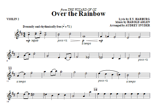 Over The Rainbow – Violin 2 Over The Rainbow – Violin 2