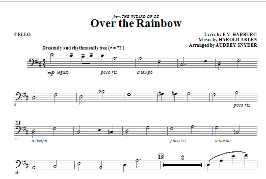 Over The Rainbow – Cello Over The Rainbow – Cello
