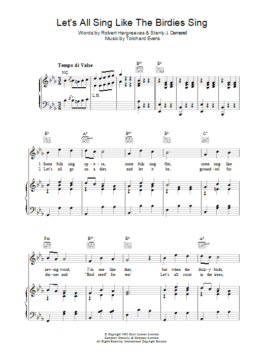 Let’s All Sing Like The Birdies Sing Let’s All Sing Like The Birdies Sing