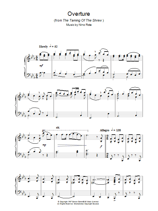 Overture (from The Taming Of The Shrew) Overture (from The Taming Of The Shrew)
