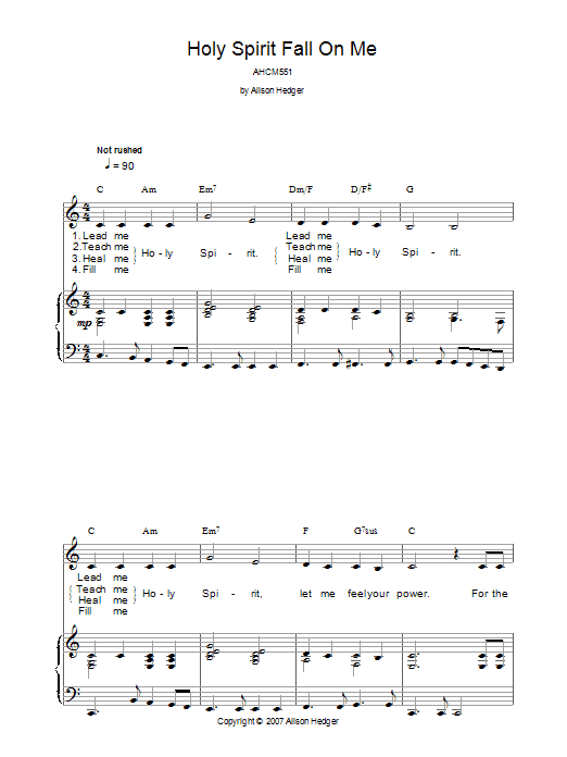 Holy Spirit Fall On Me Holy Spirit Fall On Me