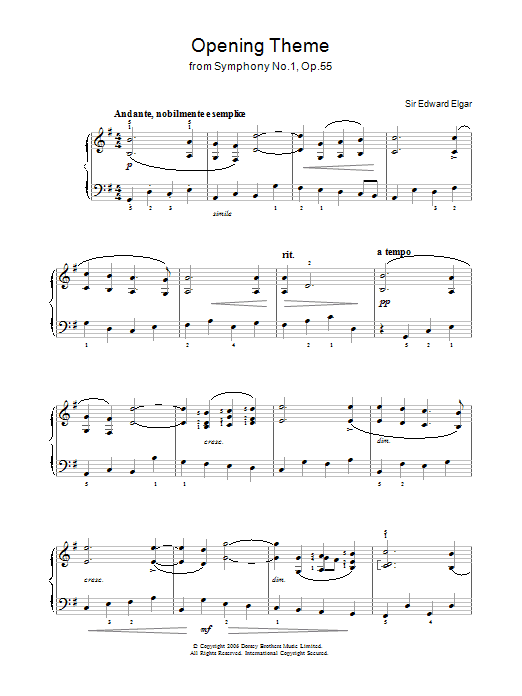 Opening Theme from Symphony No.1, Op.55 Opening Theme from Symphony No.1, Op.55