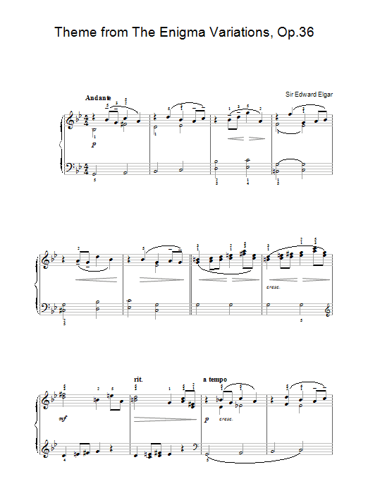 Theme from The Enigma Variations, Op.36 Theme from The Enigma Variations, Op.36