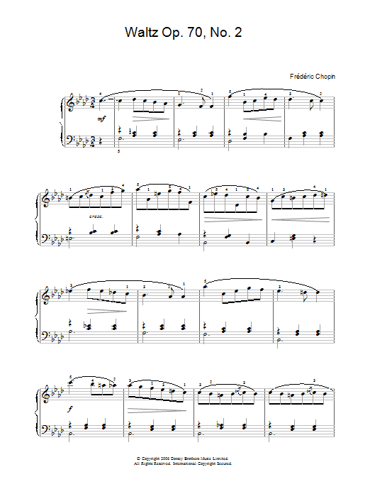 Waltz Op. 70, No. 2 Waltz Op. 70, No. 2