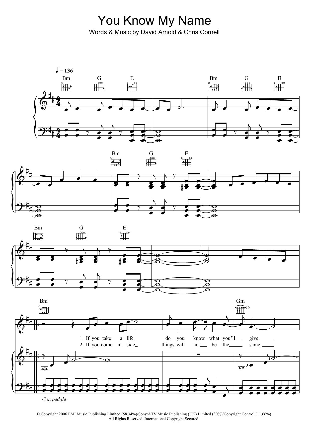 You Know My Name (theme from James Bond: Casino Royale) You Know My Name (theme from James Bond: Casino Royale)