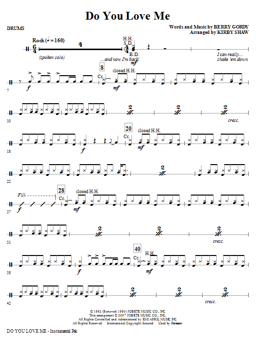 Do You Love Me – Drums Do You Love Me – Drums