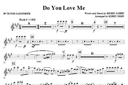 Do You Love Me – Bb Tenor Saxophone Do You Love Me – Bb Tenor Saxophone