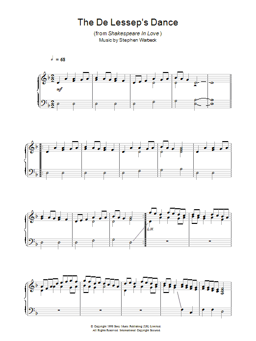 The De Lessep’s Dance (from Shakespeare In Love) The De Lessep’s Dance (from Shakespeare In Love)