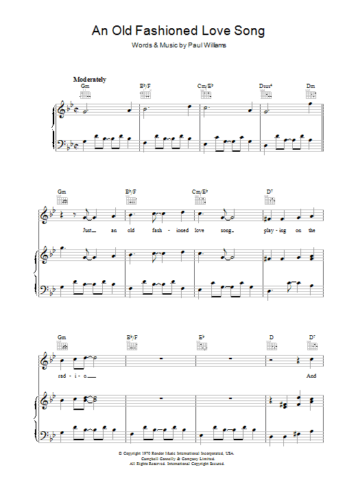 An Old Fashioned Love Song An Old Fashioned Love Song
