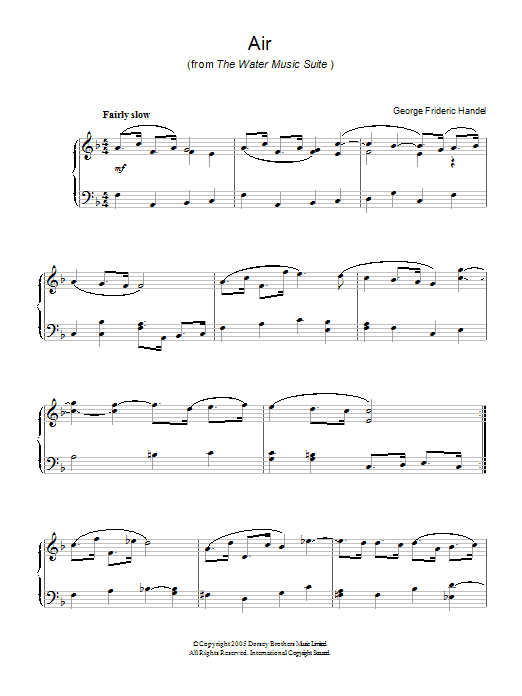Air (from The Water Music Suite) Air (from The Water Music Suite)