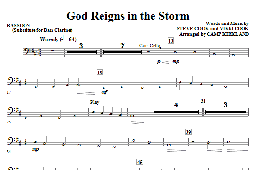 God Reigns In The Storm – Bassoon (sub. Bass Clarinet) God Reigns In The Storm – Bassoon (sub. Bass Clarinet)