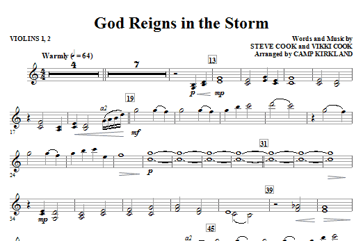 God Reigns In The Storm – Violin 1, 2 God Reigns In The Storm – Violin 1, 2