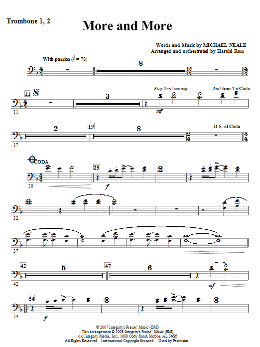 More And More – Trombone 1,2 More And More – Trombone 1,2